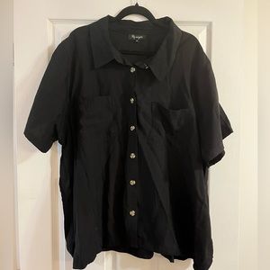 Black Button Up Shirt Size 3XL
